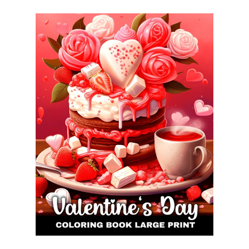 Bild von Valentine's Day Coloring Book Large Print