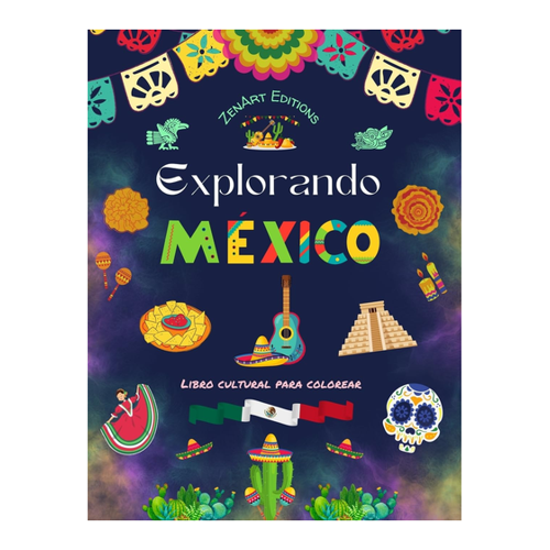 Bild von Explorando México - Libro cultural para colorear