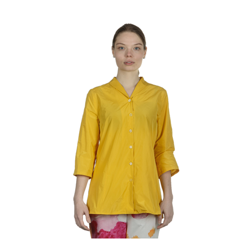 Bild von Katharina Hovman Damen Bluse mit Schalkragen 3/4 Arm in Gelb