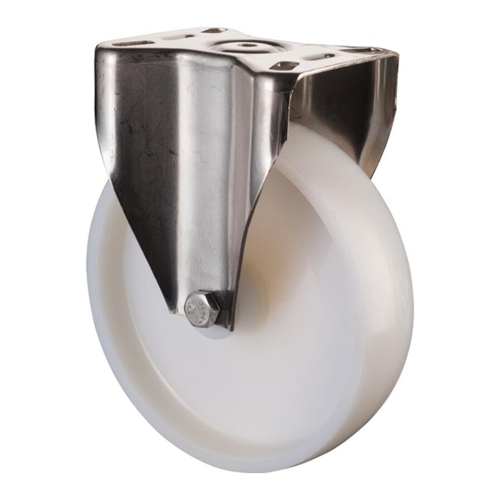 Bild von Bockrolle 125mm H110 Platte;Kst.weiß;ER;GL H110.A90.125