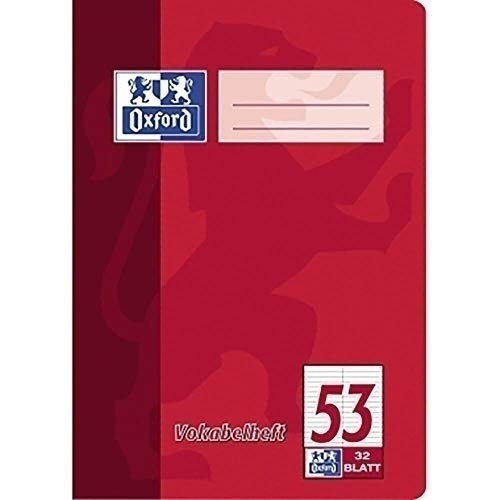 Bild von OXFORD Vokabelheft A5, Lineatur 53 (2 Spalten), 32 Blatt, 90 g/m² Optik Paper®, sortiert