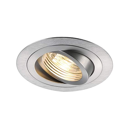 Bild von Einflammiger Einbaustrahler New Tria, GU10, Clipfedern, Hochvolt, rund, alu gebürstet, Ø 78 mm
