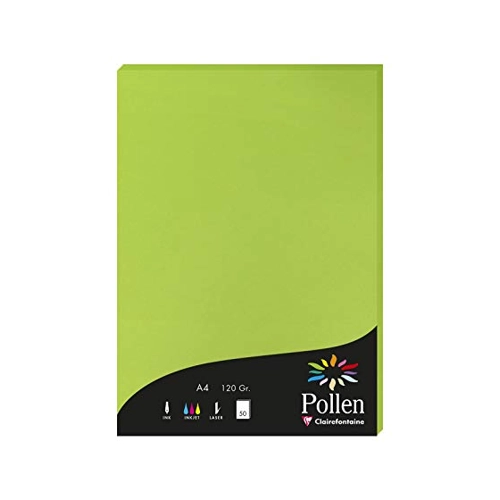 Bild von 50 Blatt Clairefontaine Briefpapier "Pollen" DIN A4, 120 g/m² grün