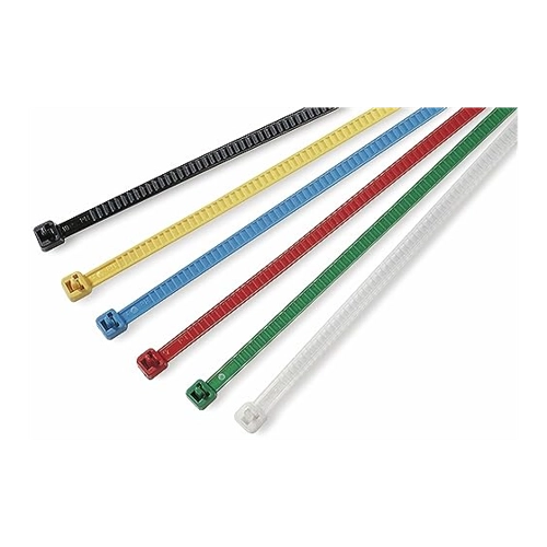 Bild von HELLERMANNTYTON Kabelbinder lösbar, 115-00008, 195x4,7 LR55R PA66 Natur 25 ST