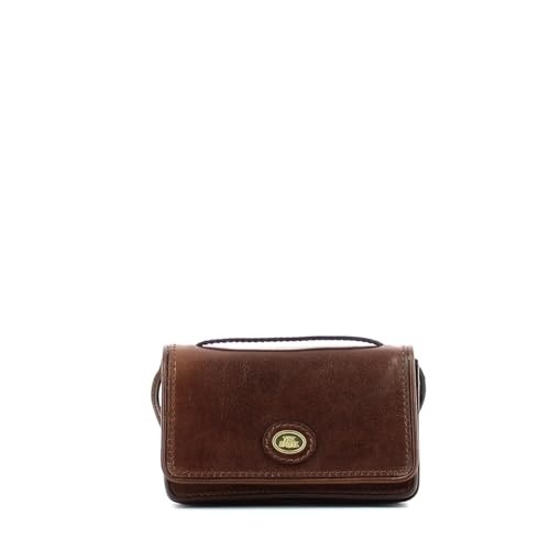Bild von The Bridge Story Donna Leder-Clutch Braun