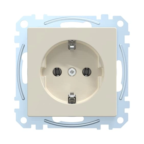 Bild von Merten SCHUKO-Steckdose ws/gl mit Steckklemme MEG2301-0344