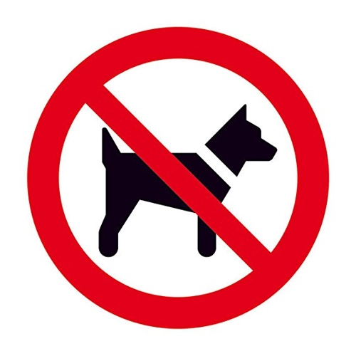 Bild von Verbotsschild »Mitführen von Hunden (Tieren) verboten«