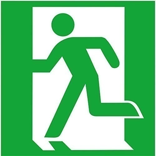 Bild von Fluchtwegschild »Notausgang links«
