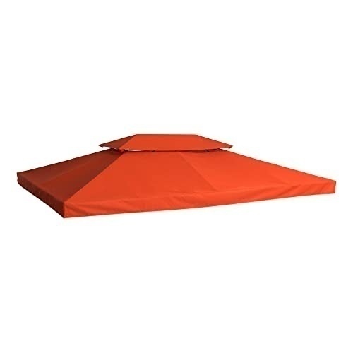 Bild von Outsunny Ersatzdach Pavillondach für Metallpavillon Gartenpavillon Partyzelt Gartenzelt Polyester 3x4m Rostrot   Aosom