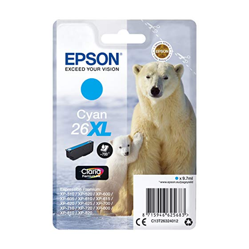Bild von Original Epson C13T26324012 / 26XL Druckerpatrone Cyan
