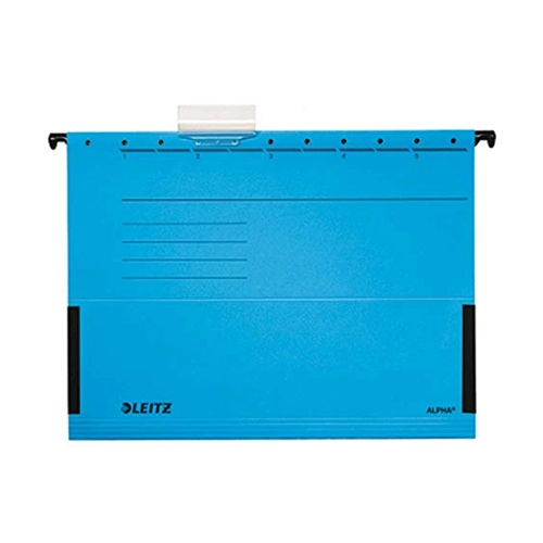 Bild von 1986 Hängetasche ALPHA® - seitlich mit Fröschen, Recyclingkarton, blau