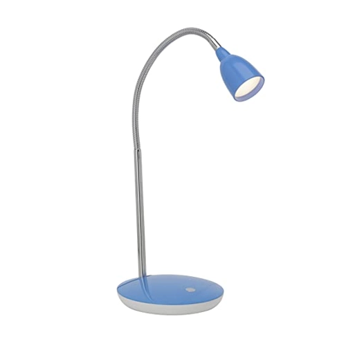 Bild von LED Tischleuchte Anthony in Silber und Blau 2,4W 250lm