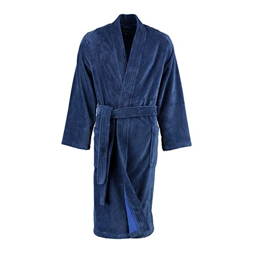 Bild von Cawö Home Herren Bademantel Kimono 800 - Farbe: nachtblau - 11 - S
