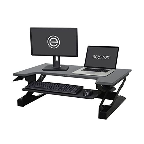 Bild von Ergotron WorkFit-T Sit-Stand Desktop Workstation, schwarz