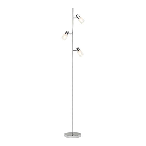 Bild von LED Stehleuchte Lea in Silber und Chrom 3x 4W 1200lm E14 3-flammig