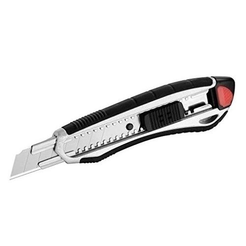 Bild von Cutter "Aluminium Alloy" Klinge 18mm, silber/schwarz/rot