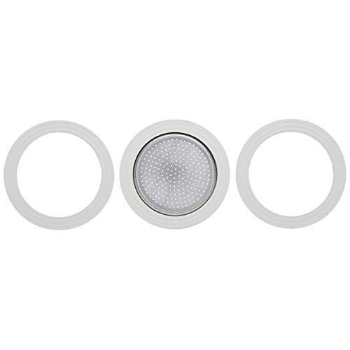 Bild von Bialetti - 3 Dichtungen + 1 Filtersieb Aluminiumkannen 1 Tasse