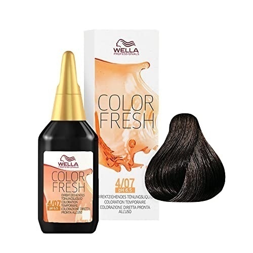 Bild von Wella Color Fresh Tönungsliquid 75 ml 4/07 mittelbraun natur braun