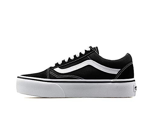 Bild von Vans Old Skool Platform Trainers BLACK WHITE,Schwarz