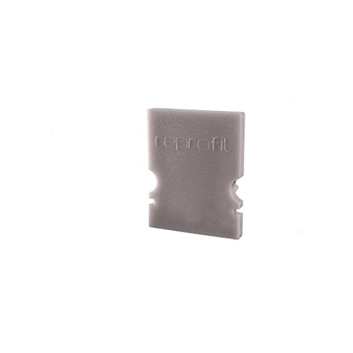Bild von Deko-Light Endkappe H-AU-02-10, 2er-Set, grau, 16mm, für Abdeckung: Hoch