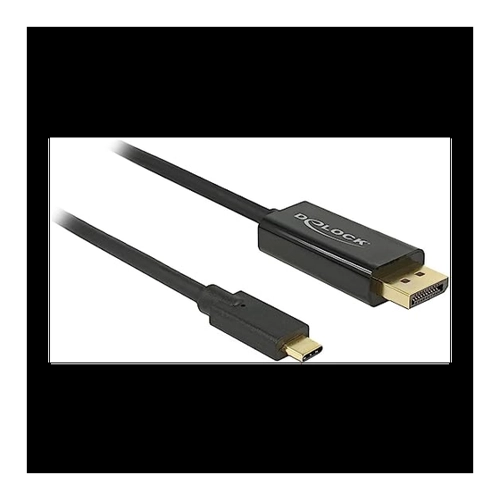 Bild von Delock USB Typ-C Stecker < DisplayPort Stecker (DP Alt Mode) 4K, 60Hz, 1m, schwarz