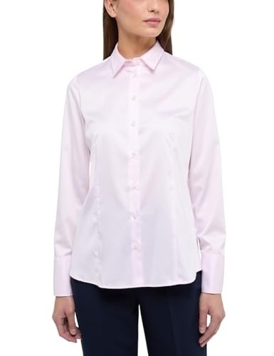 Bild von eterna langarm bluse modern classic satingewebe rosa unifarben