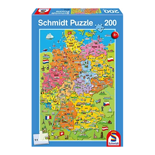 Bild von Schmidt Spiele Deutschlandkarte mit Bildern 200 Teile Puzzle Schmidt-Spiele-56312