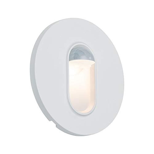 Bild von Wand Einbauleuchtenset rund in weiß 1,7W mit Bewegungsmelder