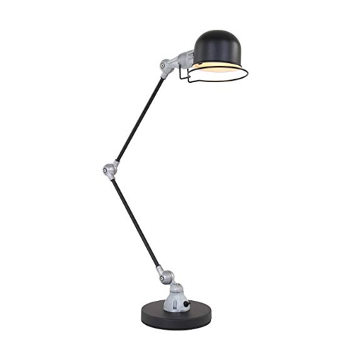 Bild von Tischleuchte Davin in Schwarz und Aluminium E14