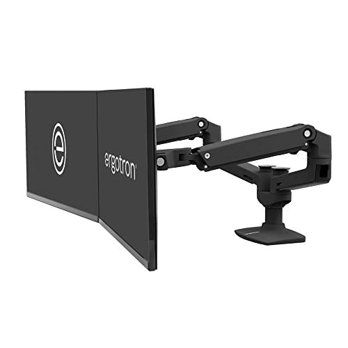 Bild von Ergotron LX Dual Monitor Arm - für 2 Bildschirme bis 27 Zoll, Schwarz