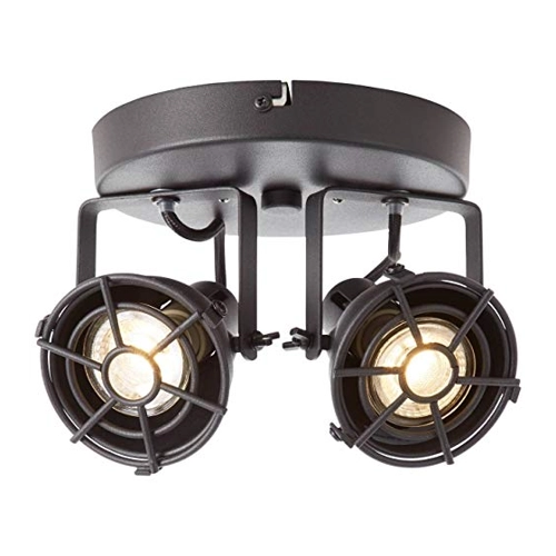 Bild von LED Deckenleuchte Jesper in Schwarz 2x 5W 690lm GU10 2-flammig