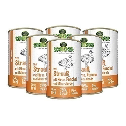 Bild von Schecker - Schecker Hundemenü - Strauß mit Hirse, Fenchel und Mineralerde [6 x 410g]