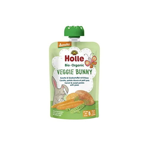 Bild von Holle Quetschie Bio-Fruchtmus "Karotte, Süßkartoffel, Erbse", Veggie Bunny, ab 6. M.,100g