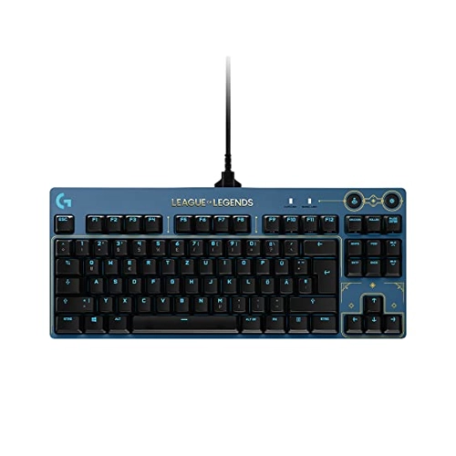 Bild von Logitech G PRO League of Legends Edition Tastatur USB QWERTY Deutsch Schwarz, Blau, Gold