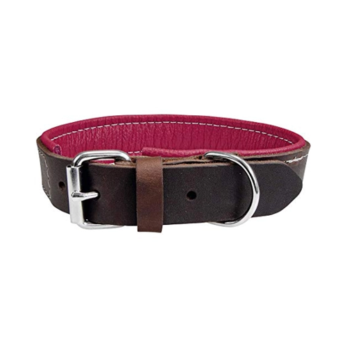 Bild von Schecker Hunde-Halsband "Moorfeuer", Farbe: braun-beere