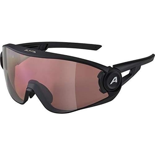 Bild von Alpina 5W1NG Q+CM Sportbrille (530 black matt, Quattroflex+CM, Scheibe: blue mirror (S3))