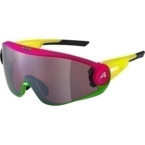Bild von Alpina 5W1NG Q+CM Sportbrille (551 pink/green/yellow, Quattroflex+CM, Scheibe: silver mirror (S3))
