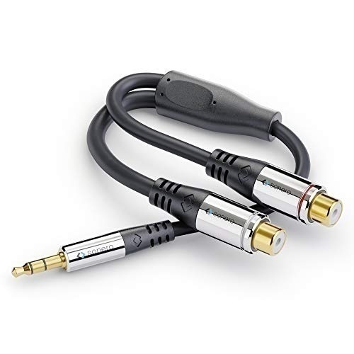 Bild von SONERO Audioadapter 0,20 m, Klinkenstecker auf 2x Cinchbuchse