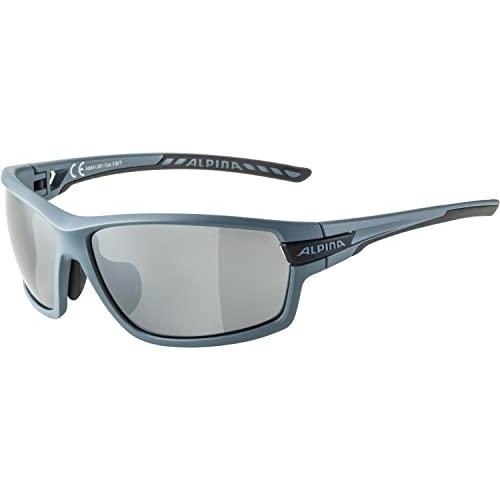 Bild von Alpina Tri-Scray 2.0 Sportbrille (381 dirtblue matt, Scheibe: Ceramic mirror, black mirror (S3), clear (S0), orange mirror (S2))