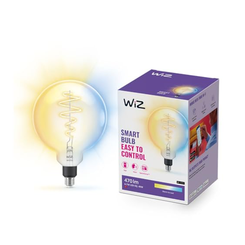Bild von WiZ 40W E27 Globeform Filament Clear Warm- und Kaltweiß - weiß