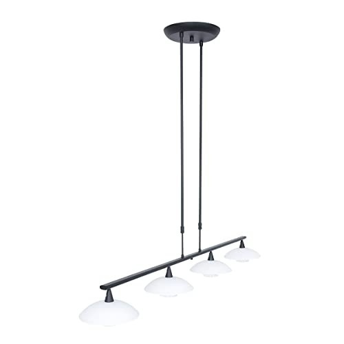 Bild von LED Pendelleuchte Tallerken in Schwarz und Weiß 4x 3W 1200lm G9 4-flammig
