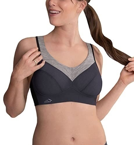 Bild von Anita Pan Alp Wool Bra Damen Sport BH (Anthrazit 85C BH) Sport-BHs