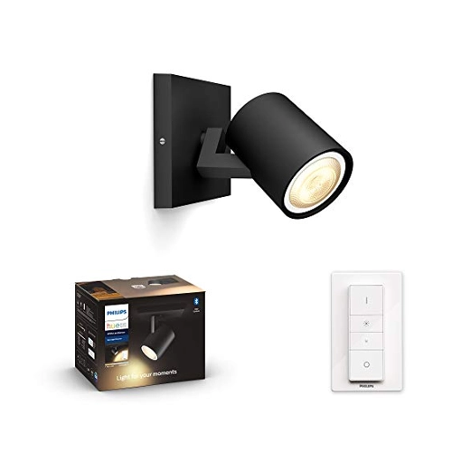 Bild von Philips Hue Bluetooth White Ambiance Spot Runner in Schwarz 5W 350lm GU10 mit Dimmschalter