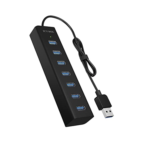 Bild von 7 Port USB 3.0 Hub ICY BOX IB-HUB1700-U3 Hub inkl. Netzteil