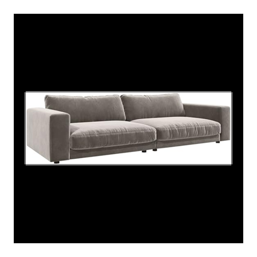 Bild von Big-Sofa Cubico 290x120 Samt Silbergrau