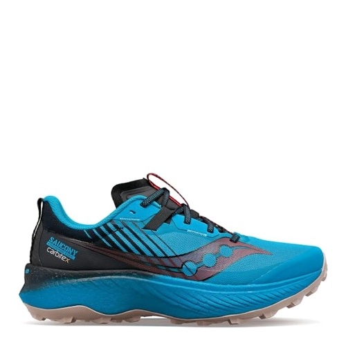 Bild von Saucony Endorphin Edge Trail Running Schuhe Hellblau Schwarz, Größe 42 - EUR