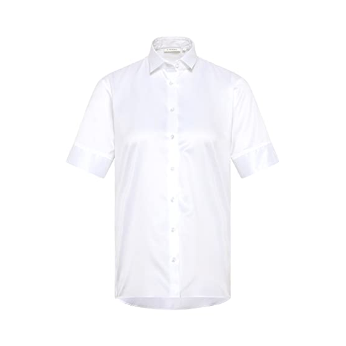 Bild von kurzarm bluse eterna cover shirt twill weiss unifarben