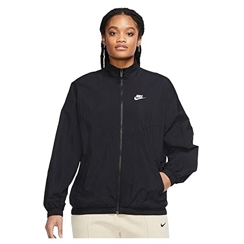 Bild von Nike Sportswear Essential Wr Woven Trainingsjacke Damen Schwarz - M