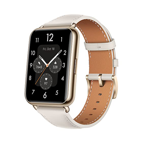Bild von Watch Fit 2 (Classic) Smartwatch Lederarmband moonlight white