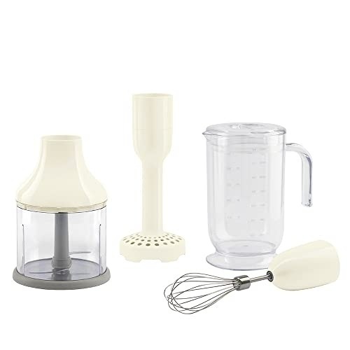 Bild von SMEG Zubehör, 4er-Set, Schwarz, XXL-Mixbecher, Zerkleinerer, Kartoffelstamper, Schneebesen, Stabmixer
